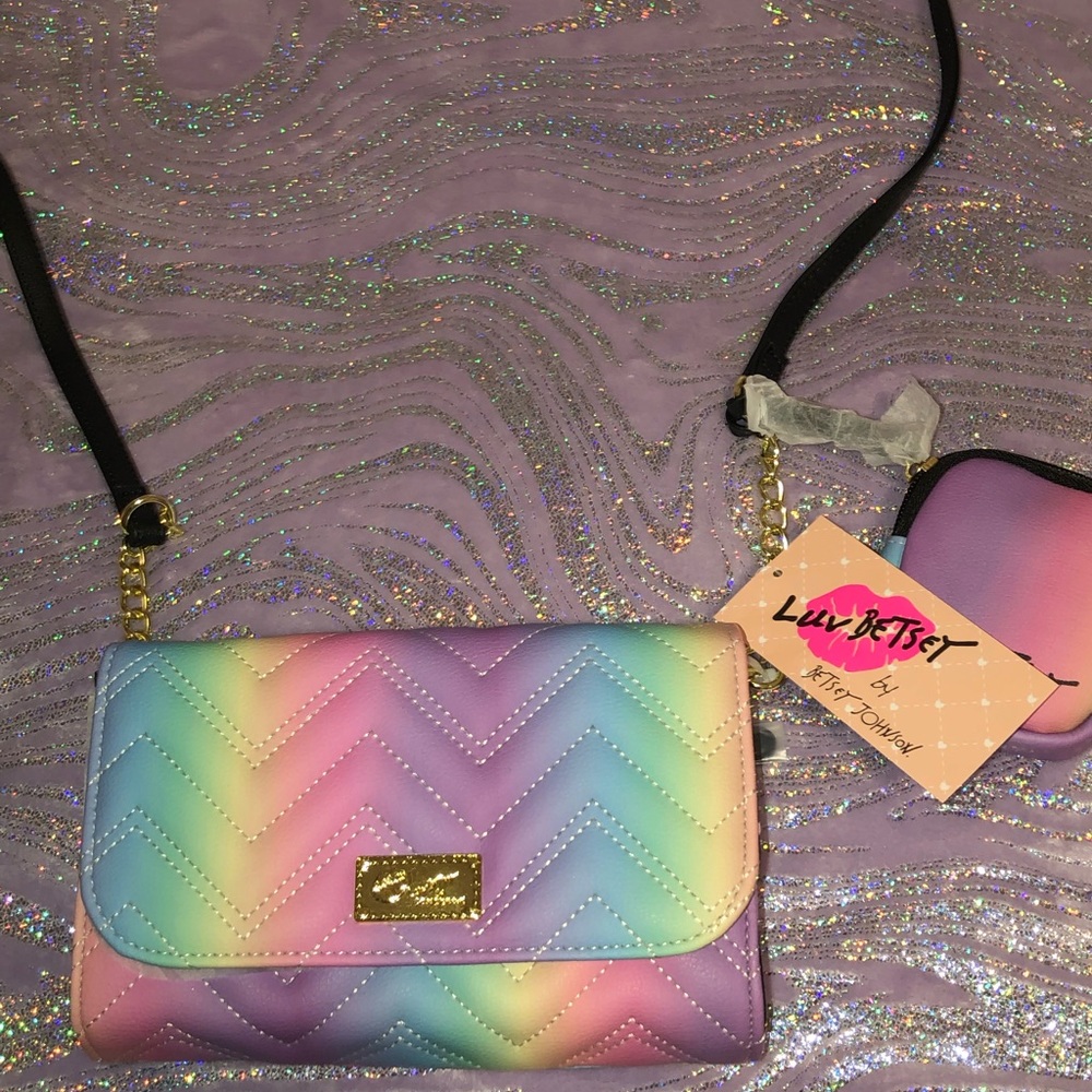 Betsey Johnson Rainbow ombré Purse